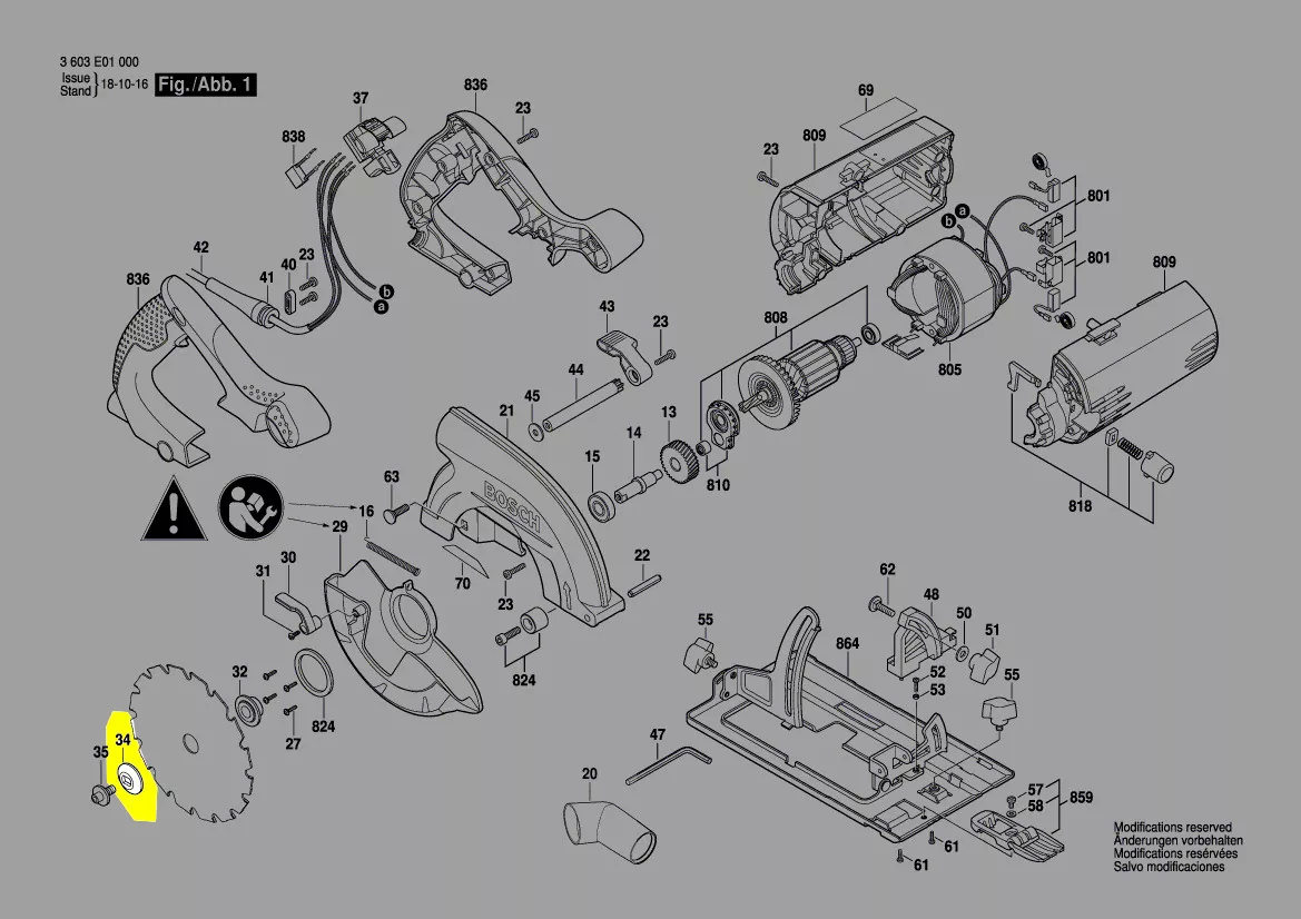 rondelle serrage lame réf. 1 609 203 Y08 Bosch